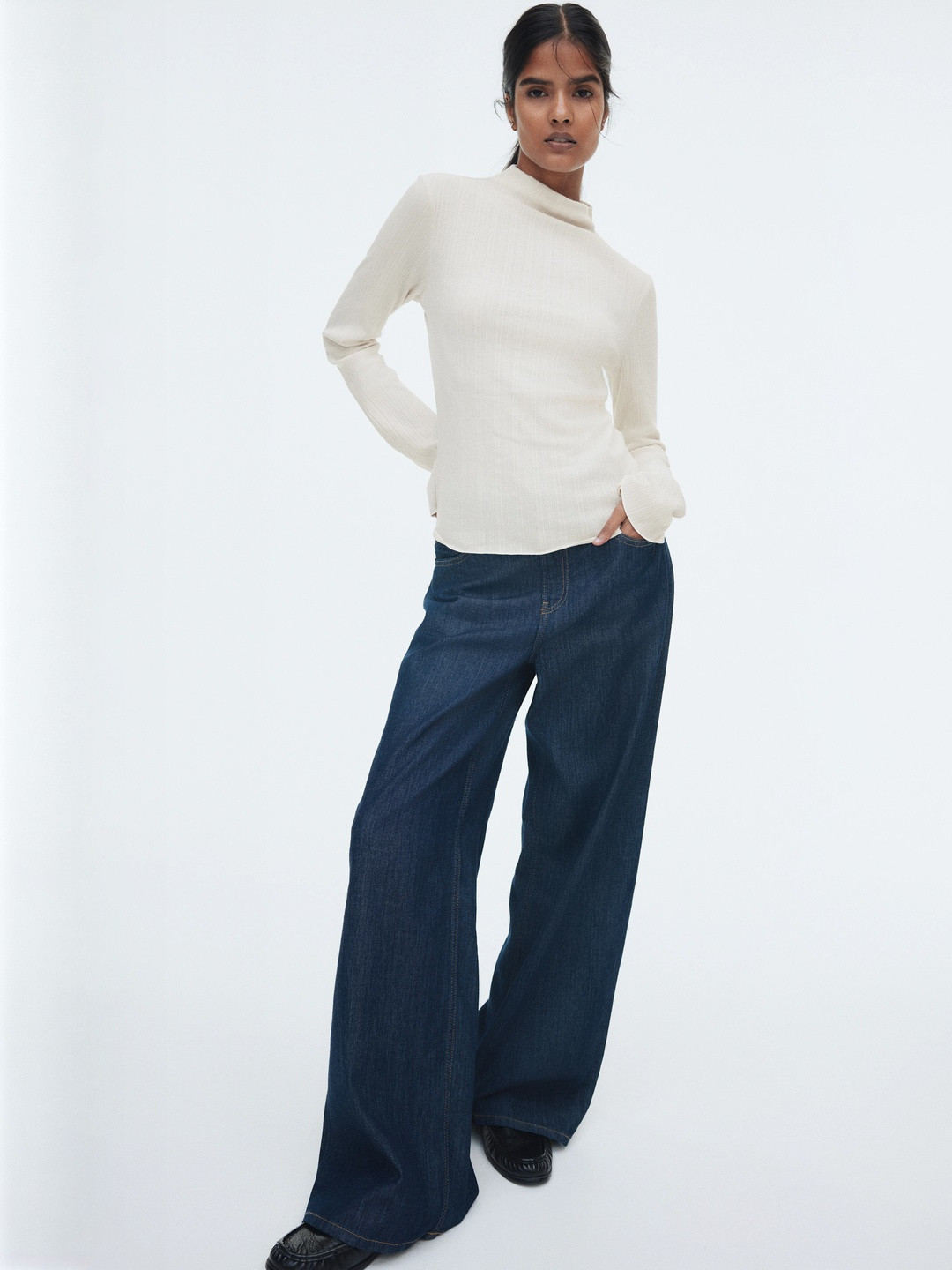 H&M Ribbed Turtleneck Top