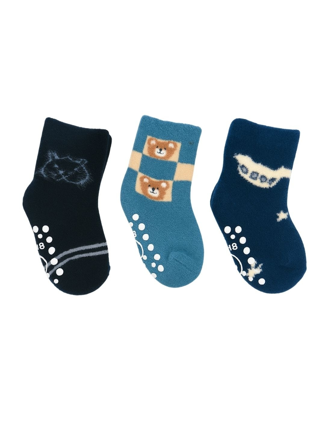 Cdeck Unisex Pack of 3 Patterned Woollen Ankle Length Socks