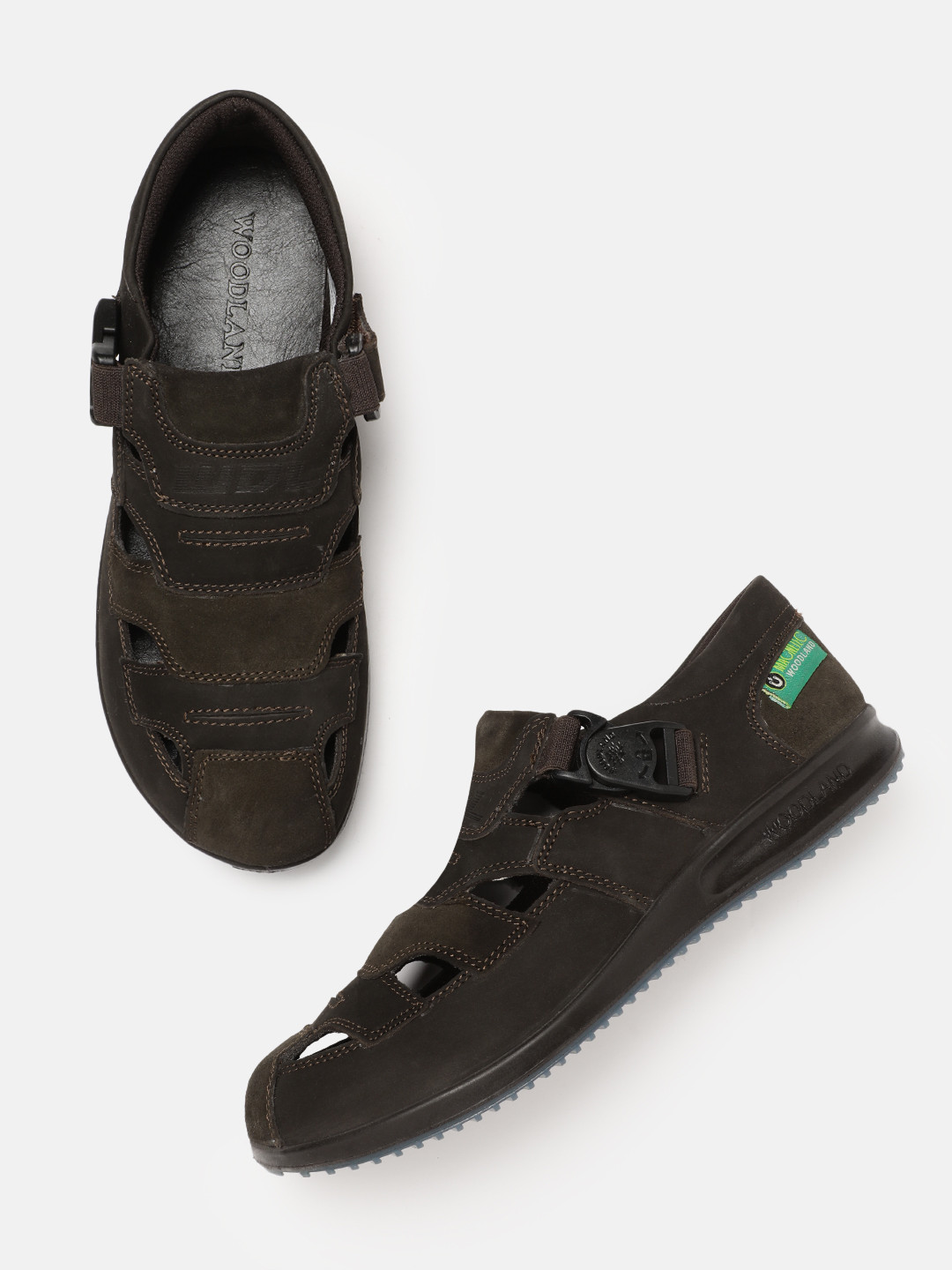 Woodland Men Nubuk Shoe-Style Sandals