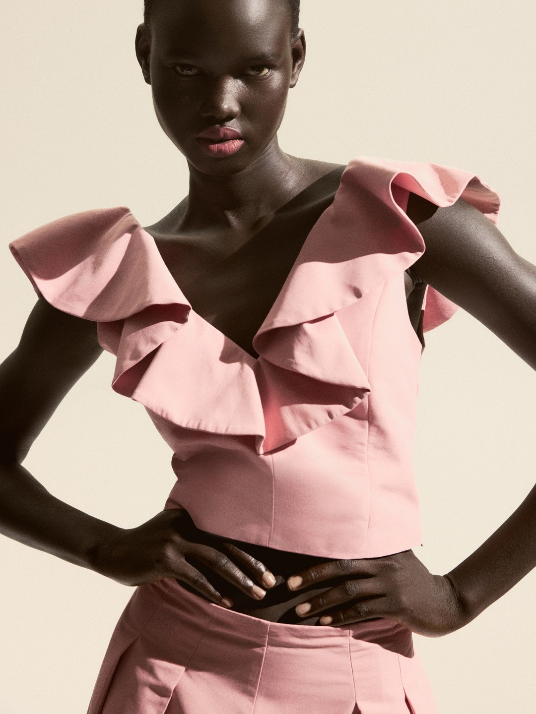 H&M Flounce-Trimmed Top