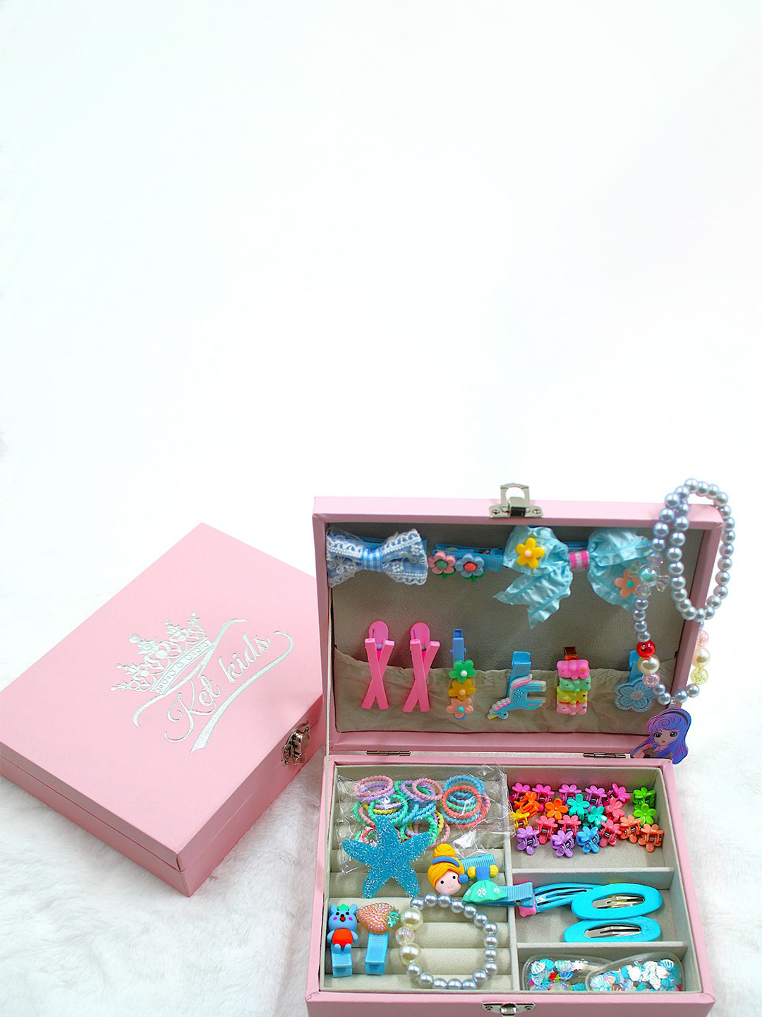 KET KIDS Girls Embellished Hair Accessories Set with Gift Box
