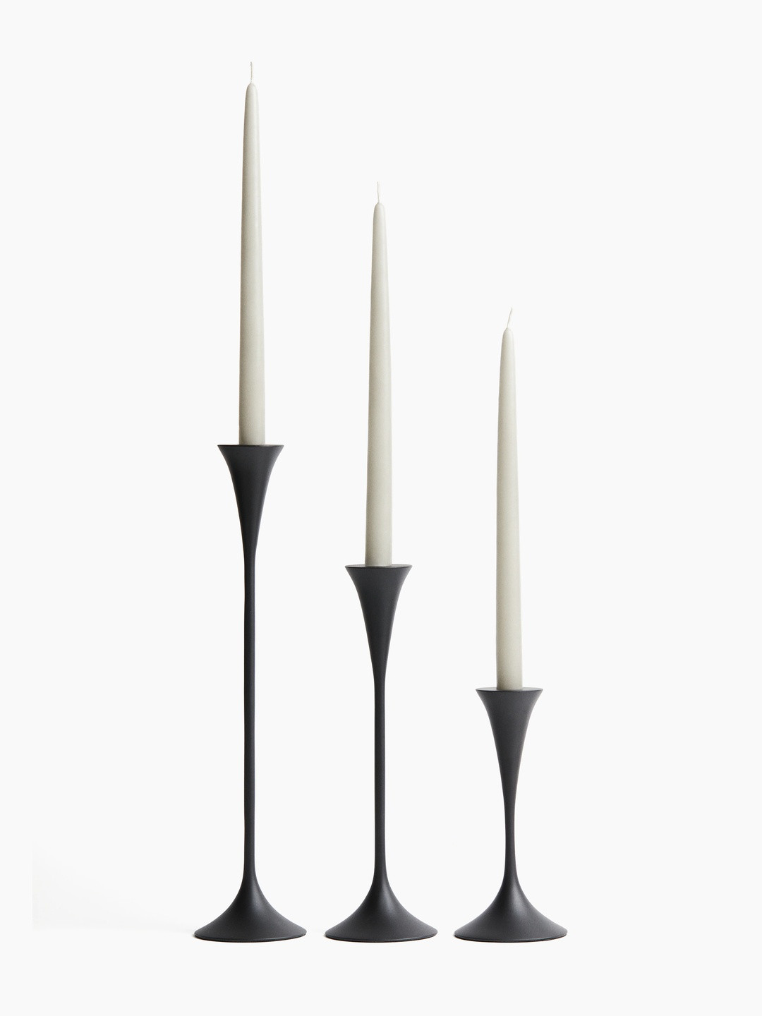 H&M Black Large Metal Candle Holder
