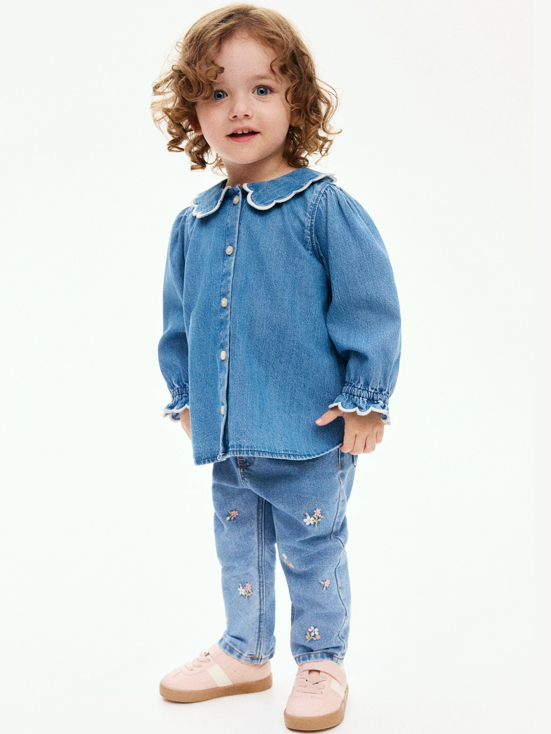 H&M Girls Embroidery-Detail Jeans