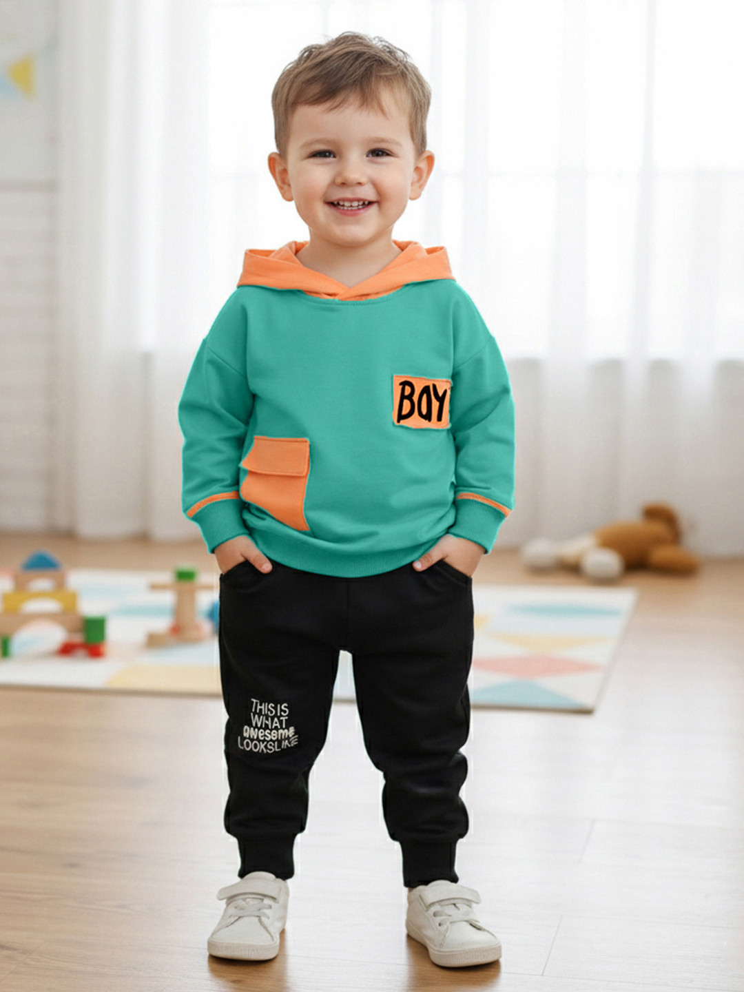 Hikuj Kids-Boys Cotton Blend Printed Clothing Set