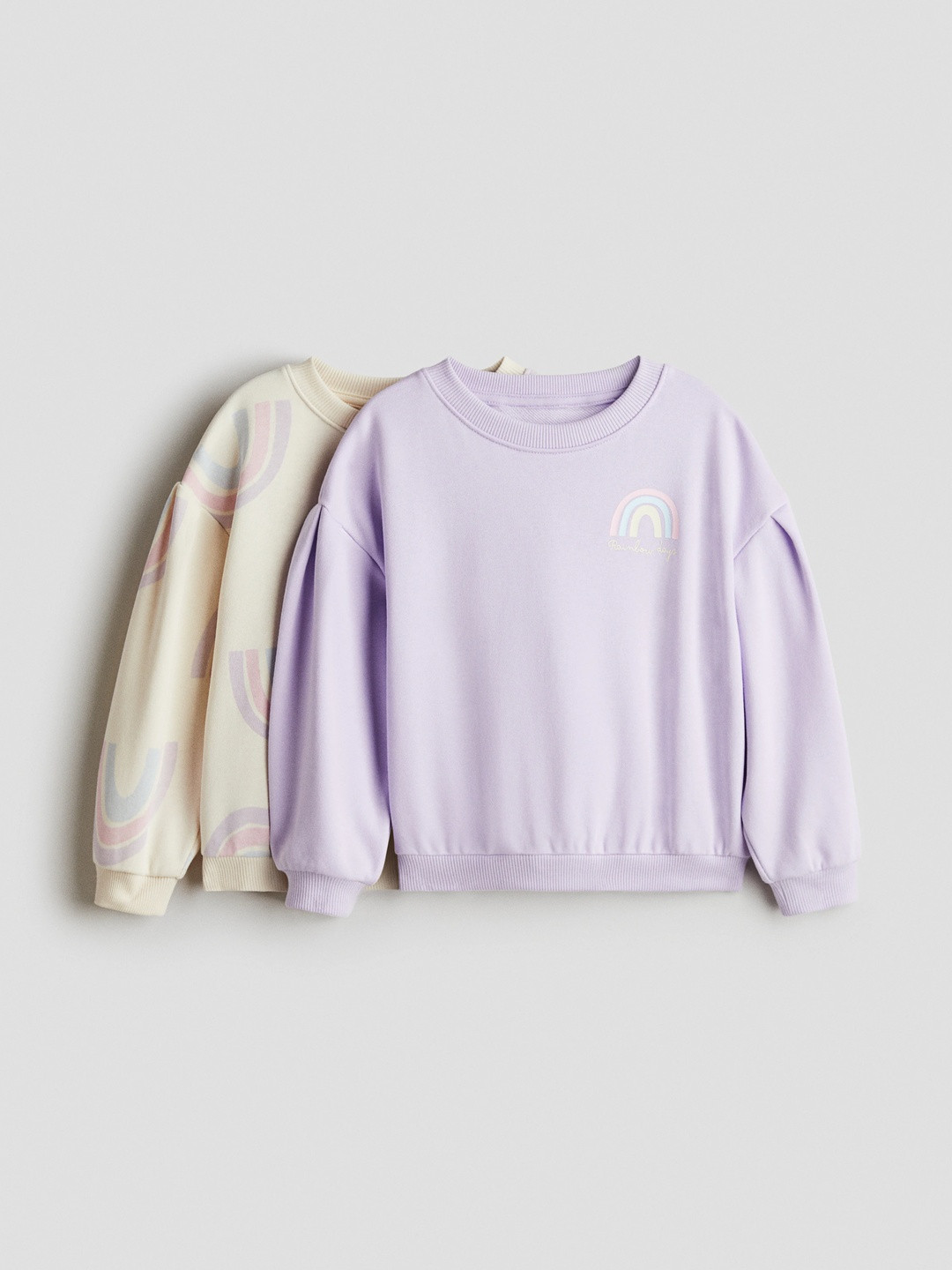H&M 2-Pack Puff-Sleeved Sweatshirts