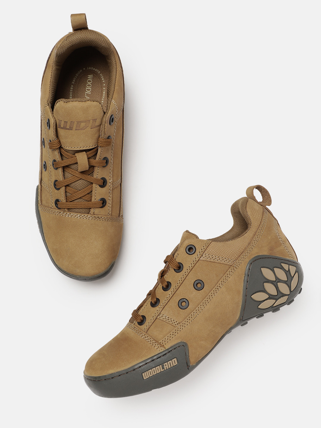 Woodland Men Nubuck Moisture Absorbent Sneakers