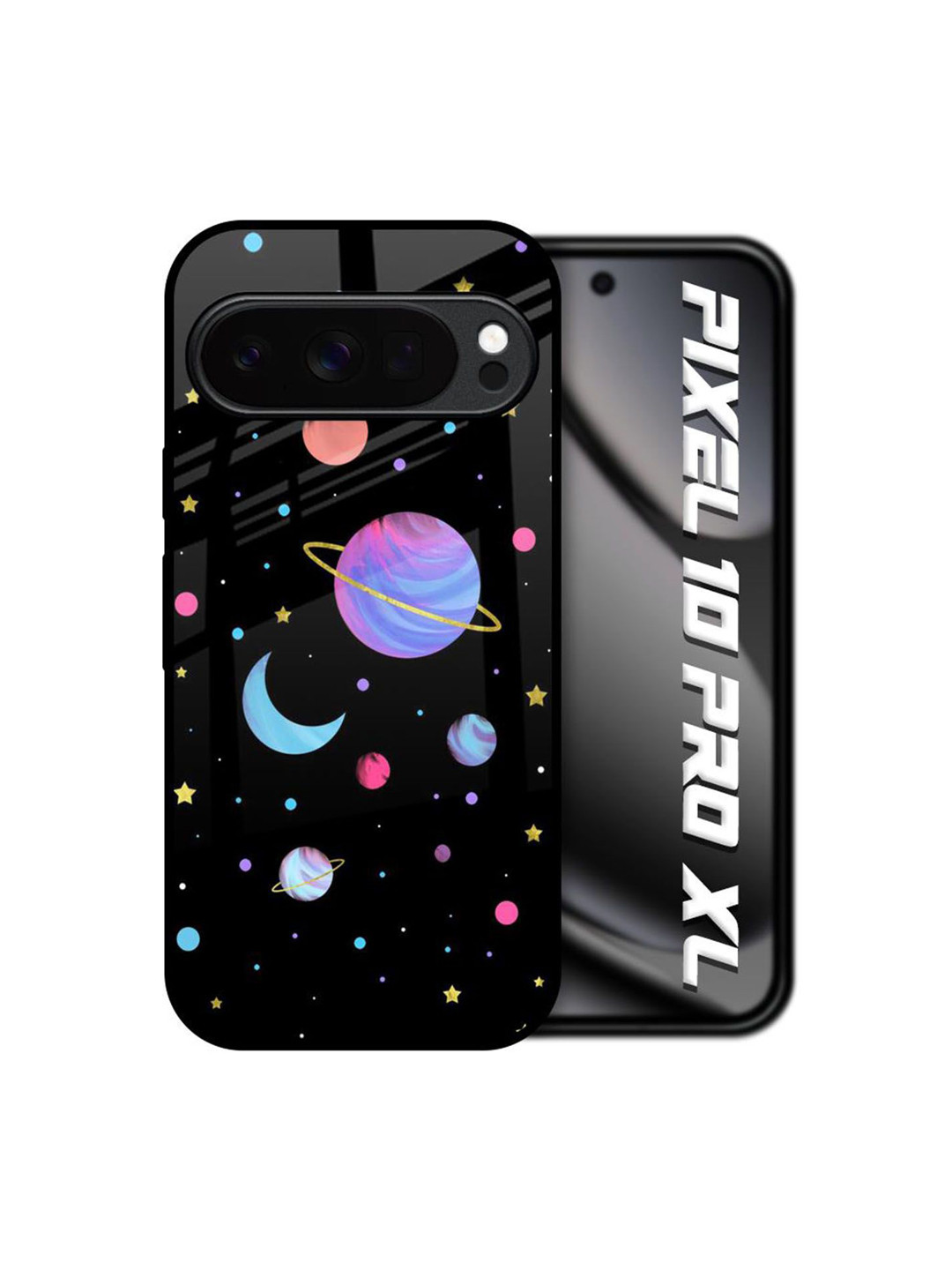 QRIOH Planet Play Printed Sleek & Lightweight Google Pixel 10 Pro XL 5G Glass Back Case