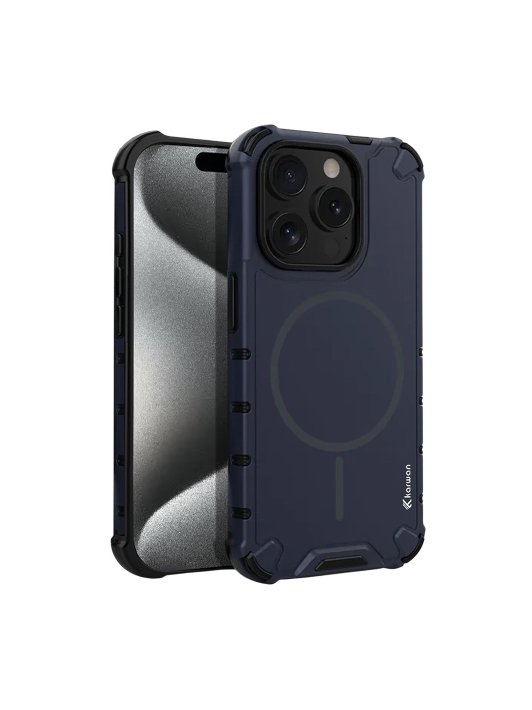 Karwan Unisex iPhone 14 Pro Rugged Magnetic Dual-Layer Armor Protection Back Case