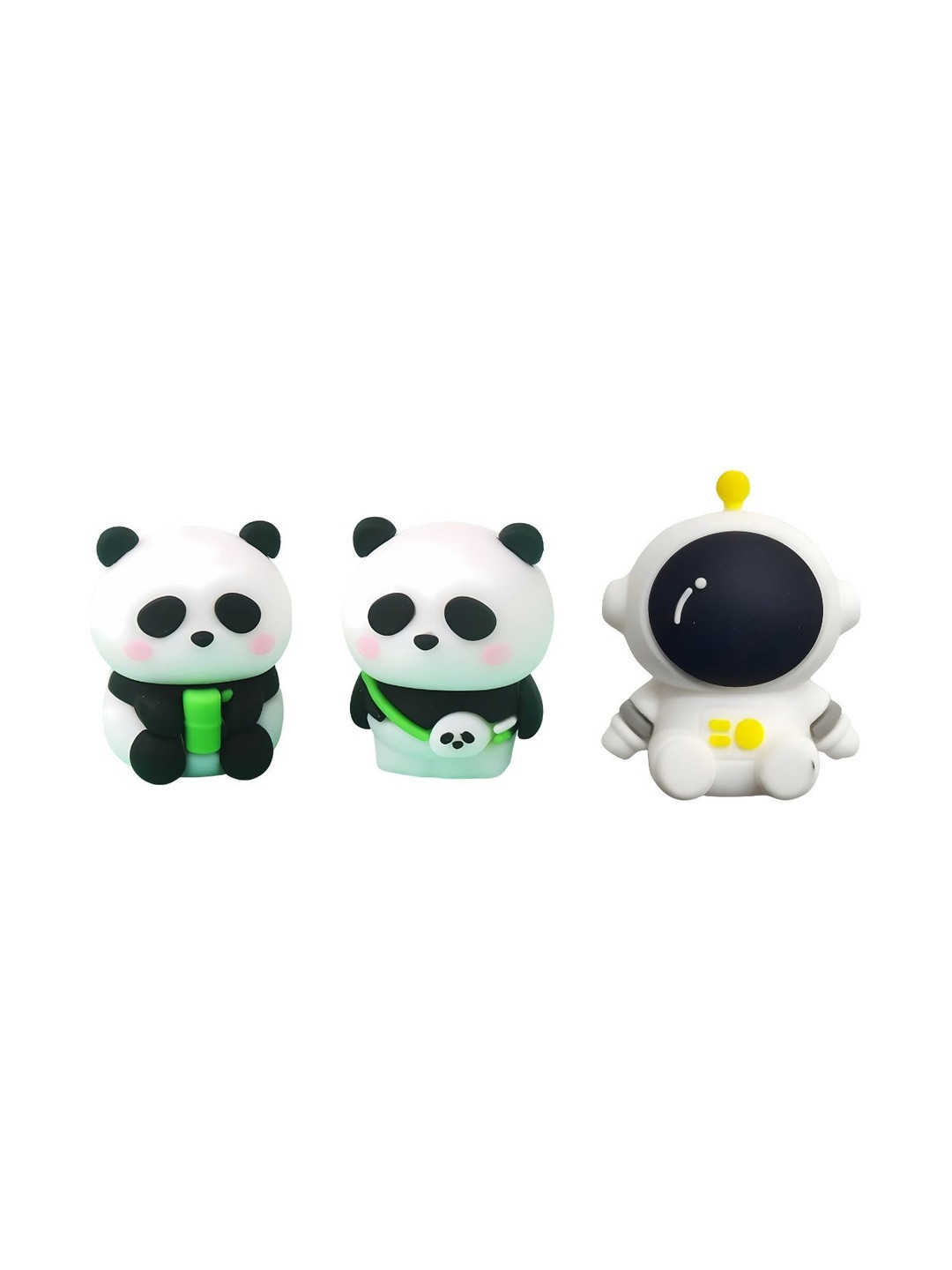 YK Pack of 3 Panda & Space Pencil Sharpener Set