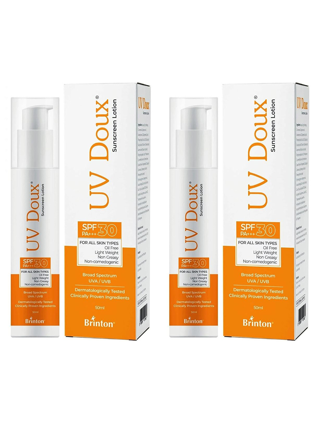Brinton Set Of 2 UV Doux Sunscreen Lotion With SPF 30 - 50 ml Each