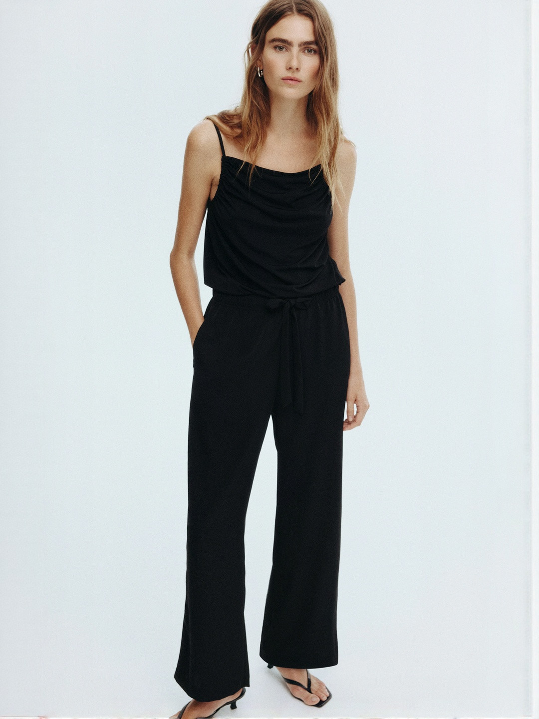 H&M Women Loose Fit High Waist Wide Trousers