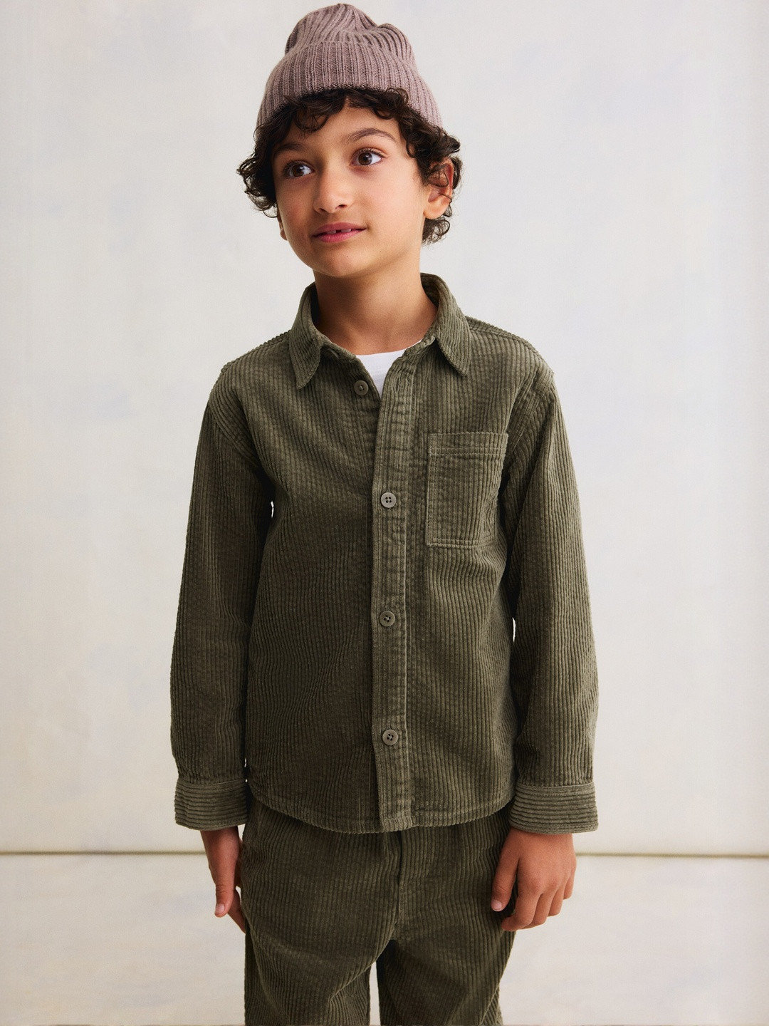 H&M Boys Corduroy Pure Cotton Overshirt