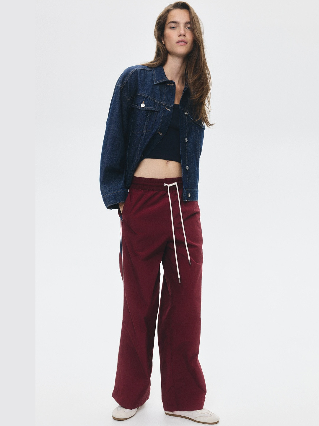 H&M Women Nylon Drawstring Trousers
