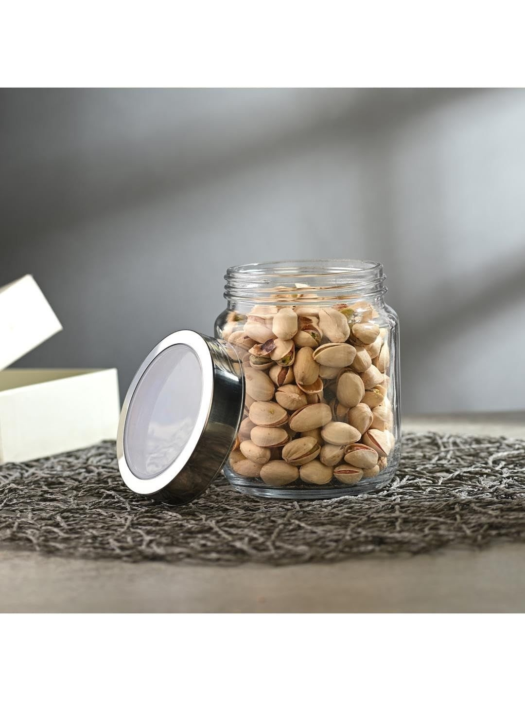 1ST TIME Food Storage Container Unisex Solid Glass Jar Twist Lock Container