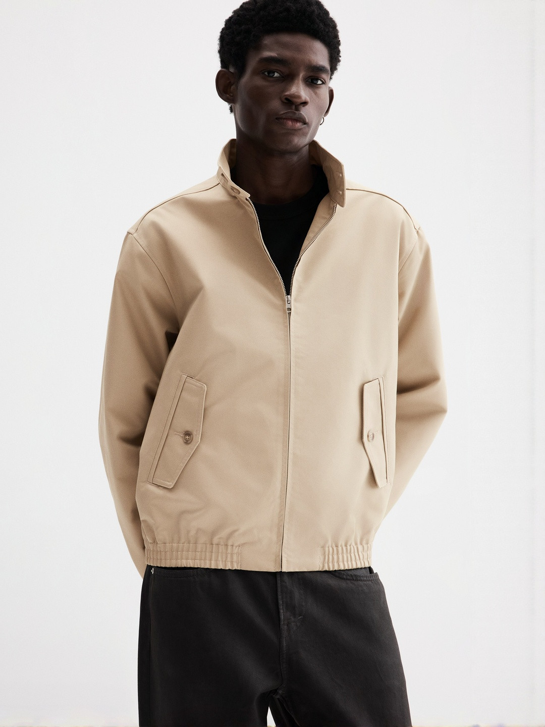 H&M Men Loose Fit Funnel-Neck Jacket