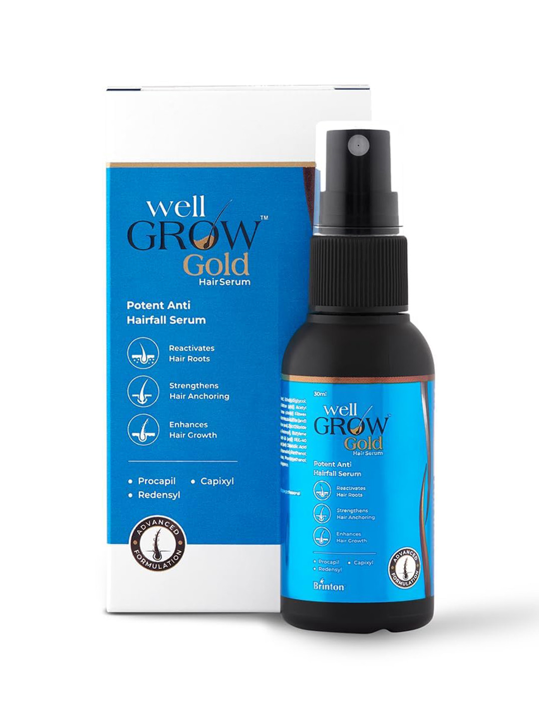 Brinton Women WellGrow Gold Hair Serum - 30ml