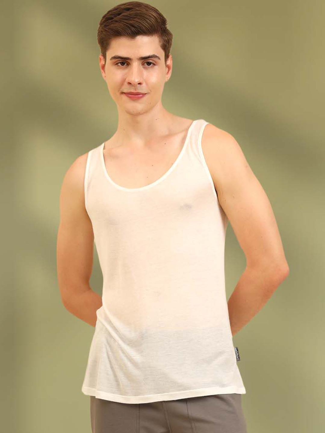 UNIQSOME Men Scoop Neck Basic Innerwear Vest