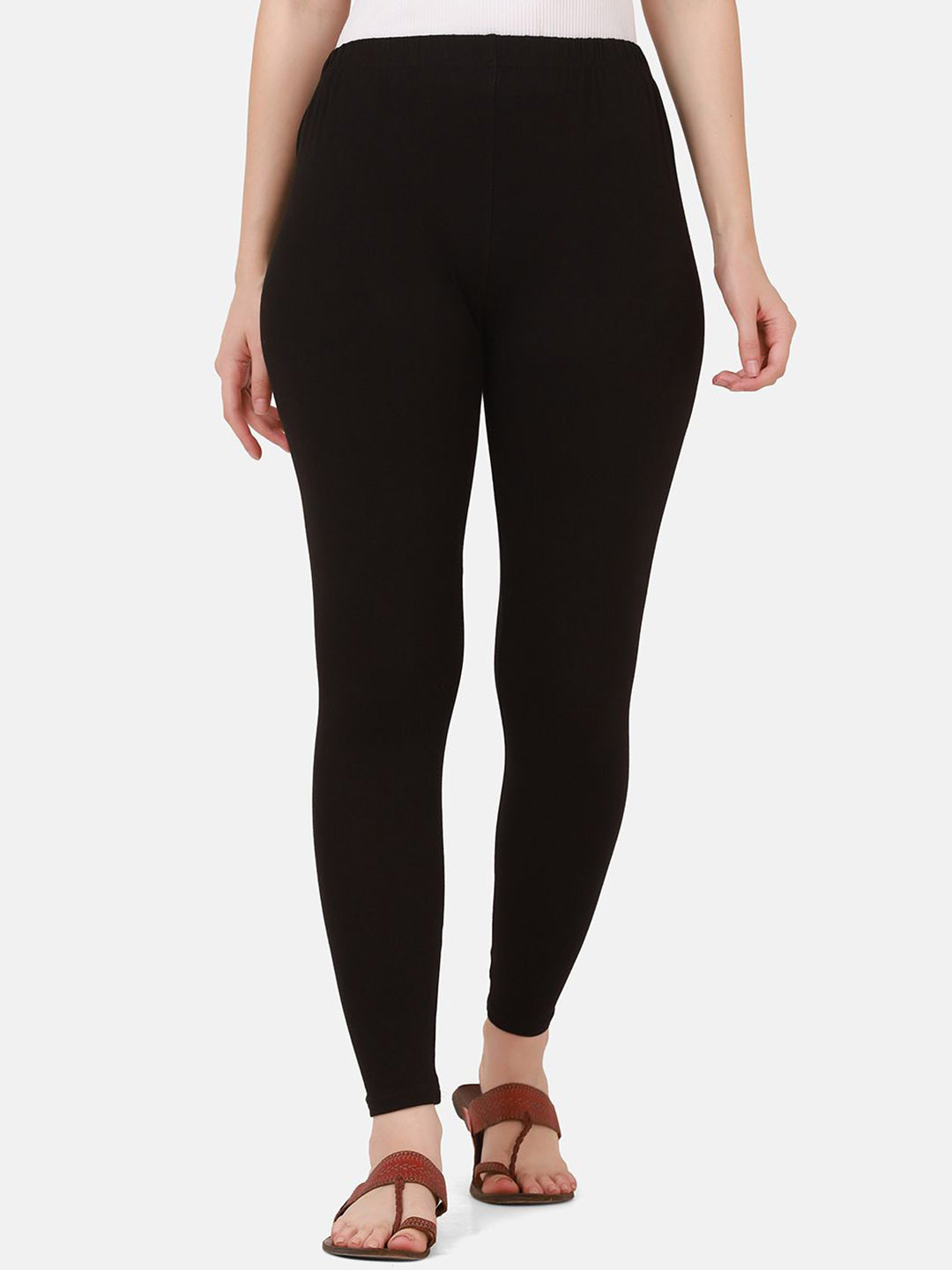 VANSIRI Pure Cotton Slim-Fit Ankle-Length Leggings