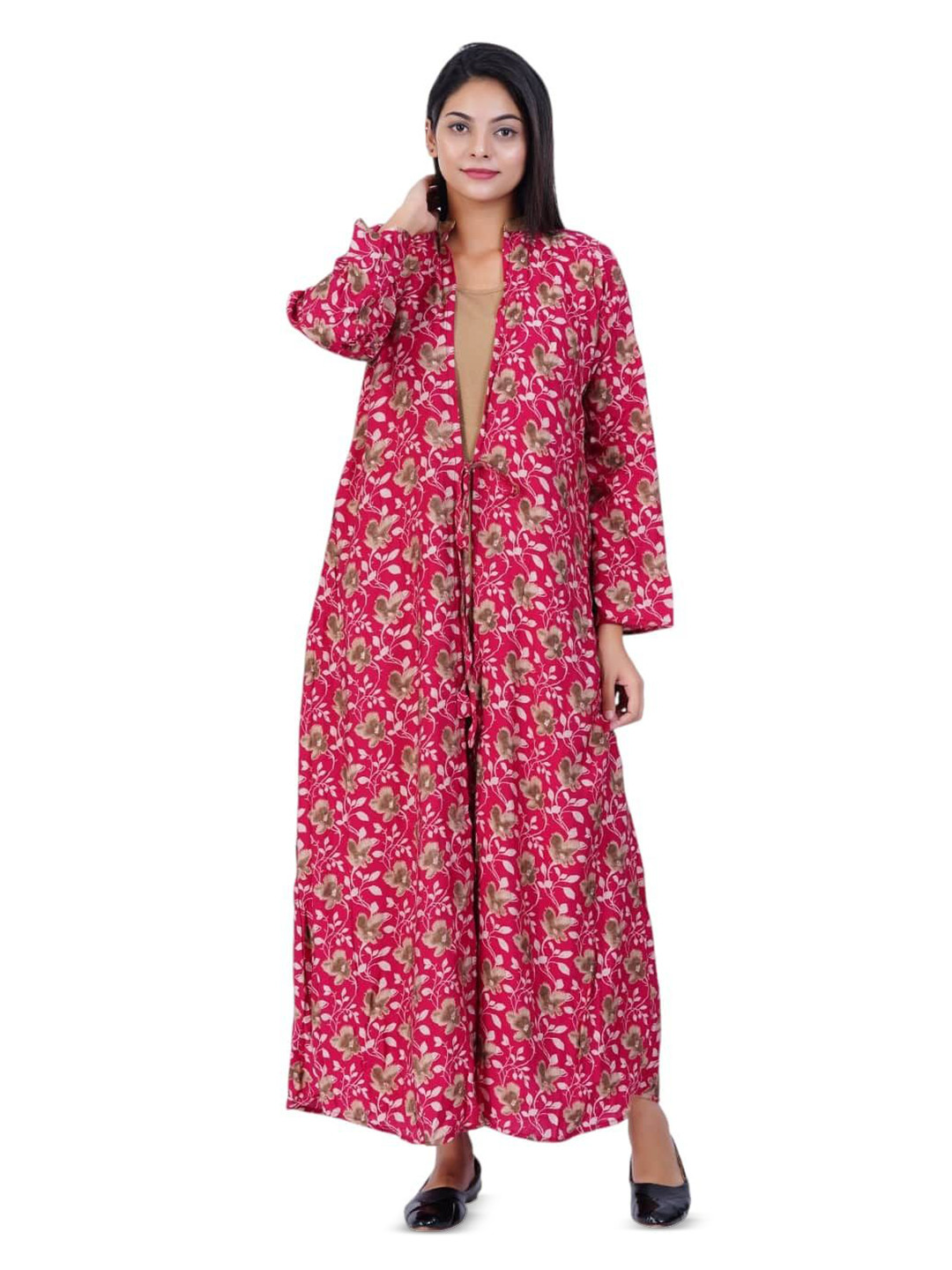 Modest Materna Floral Print Kaftan Maxi Dress