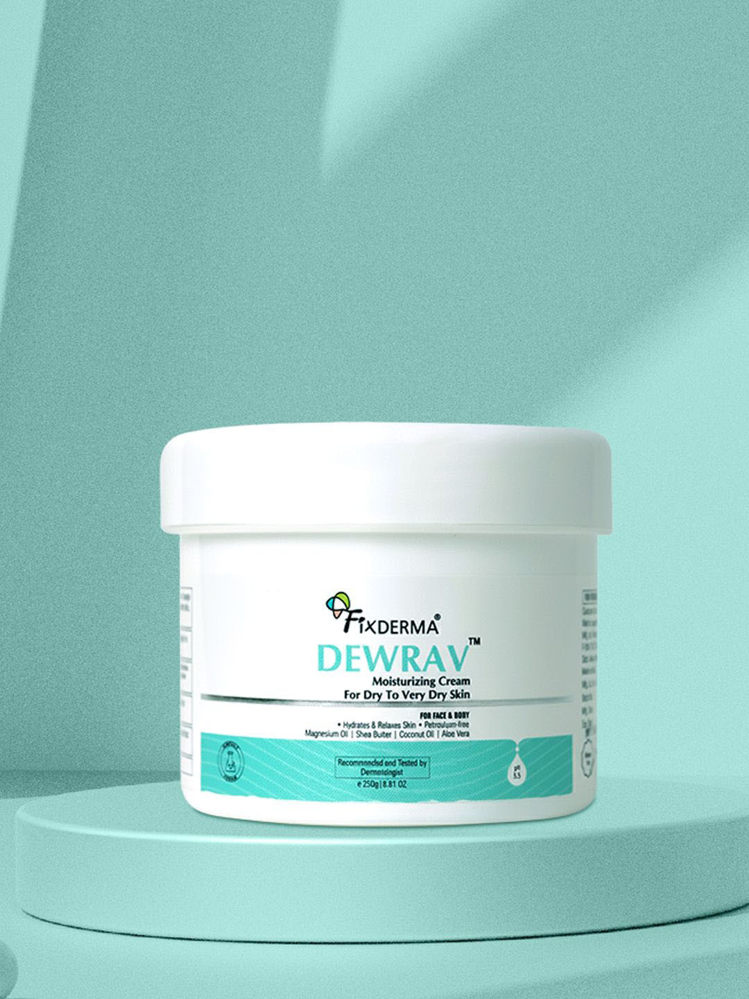 FIXDERMA Dewrav Moisturizing Cream For Face & Body Deeply Hydrates - 250 g