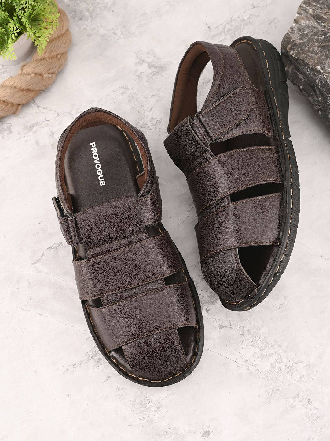 Provogue Men Velcro Closing Fisherman Sandals