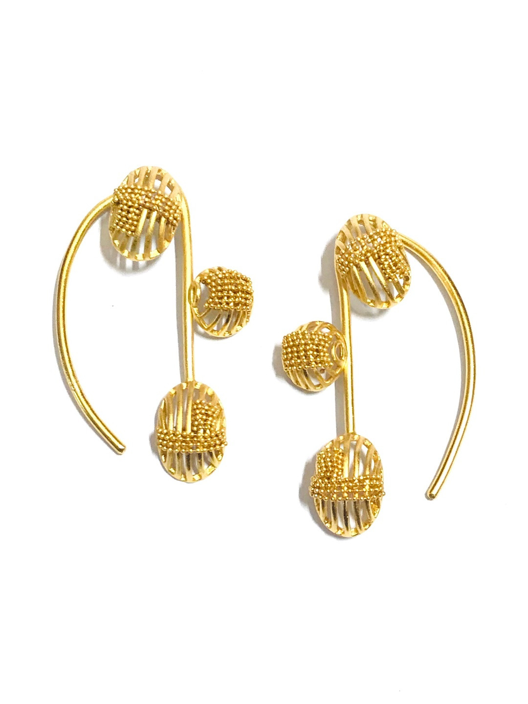 ITRANA Gold-Plated Contemporary Shaped Chunky Ear Cuff