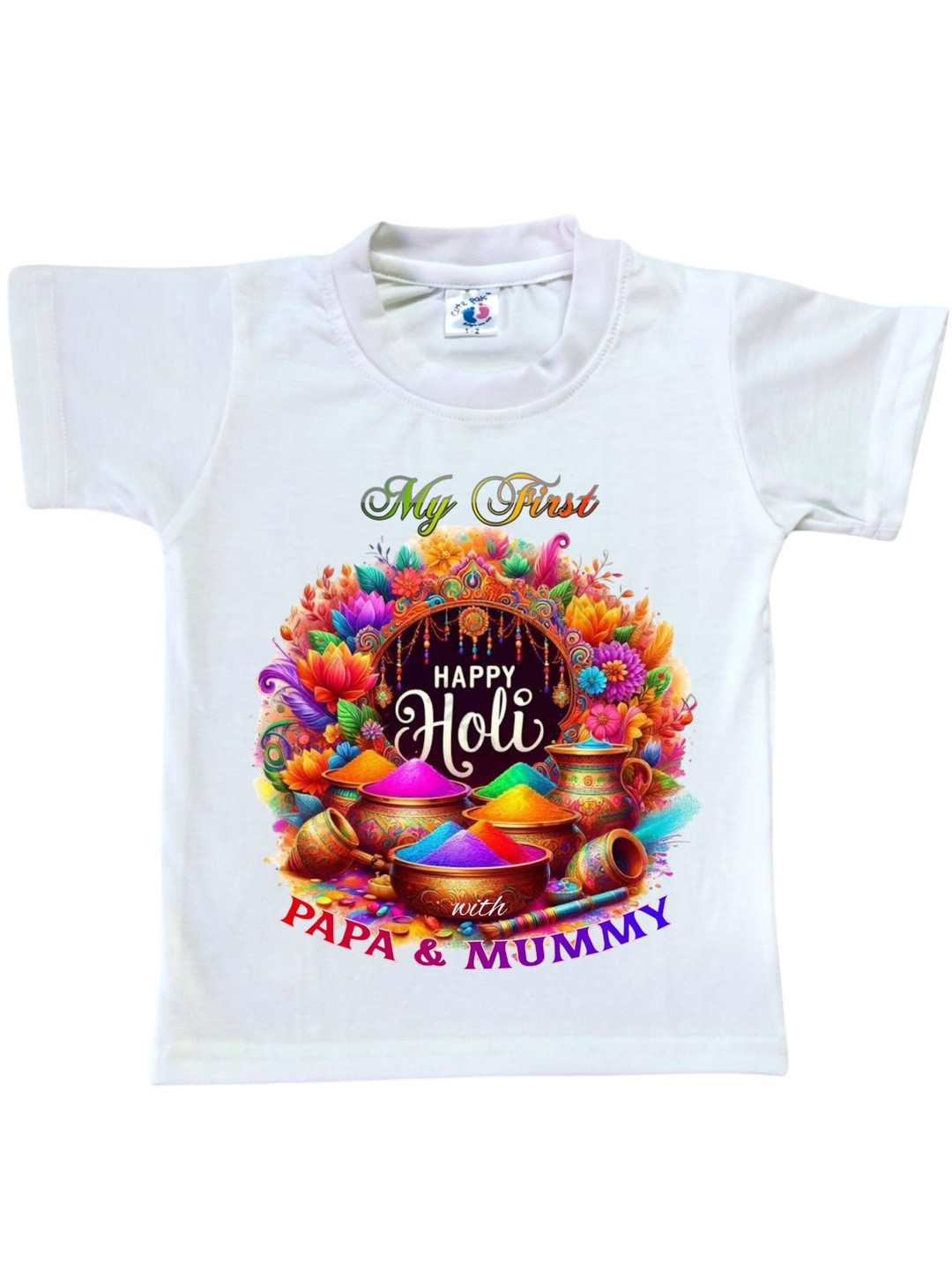 Cute Pals Kids Printed Round Neck Short Sleeves T-shirt