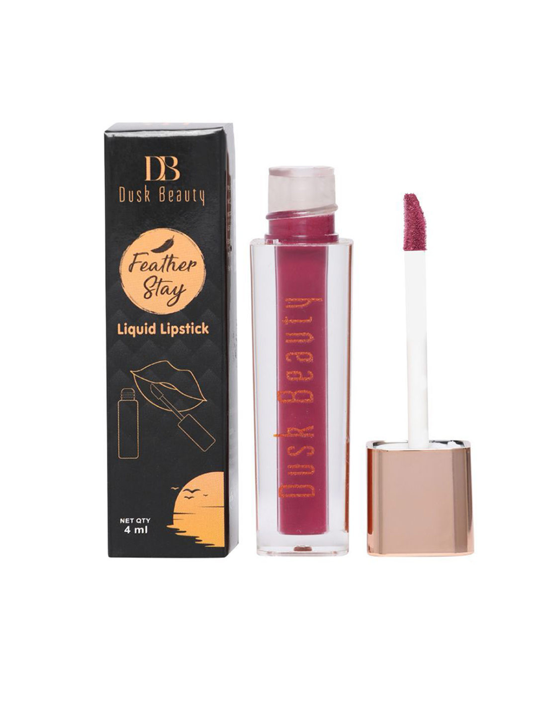 Dusk Beauty Feather Stay Lightweight Liquid Lipstick - 4 ml - Plum Blush