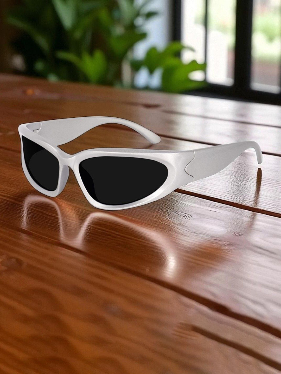 SPADEACES Unisex Shield Sunglasses with UV Protected Lens White Soldier -1