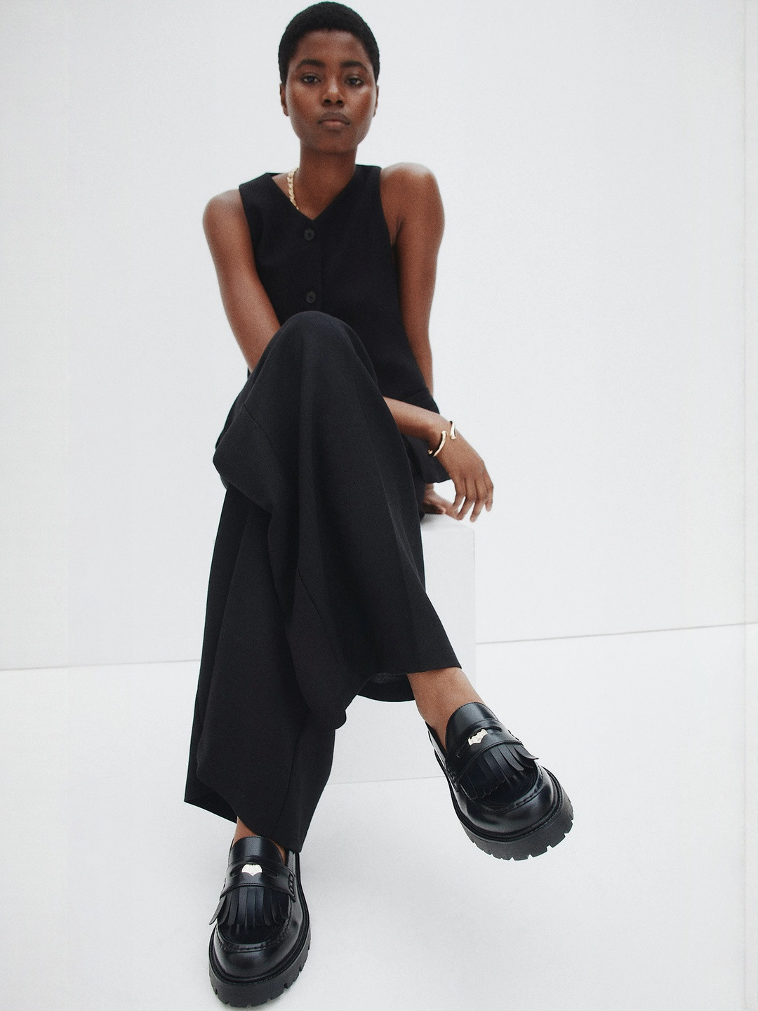 H&M Fringe-Trimmed Loafers