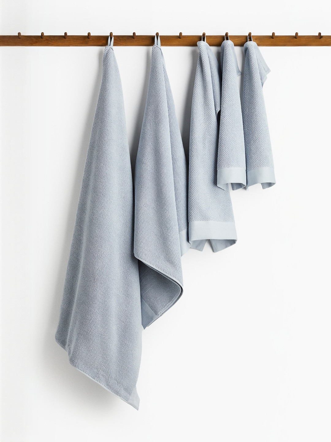 H&M Blue 2-Pack Cotton Terry Guest Towels