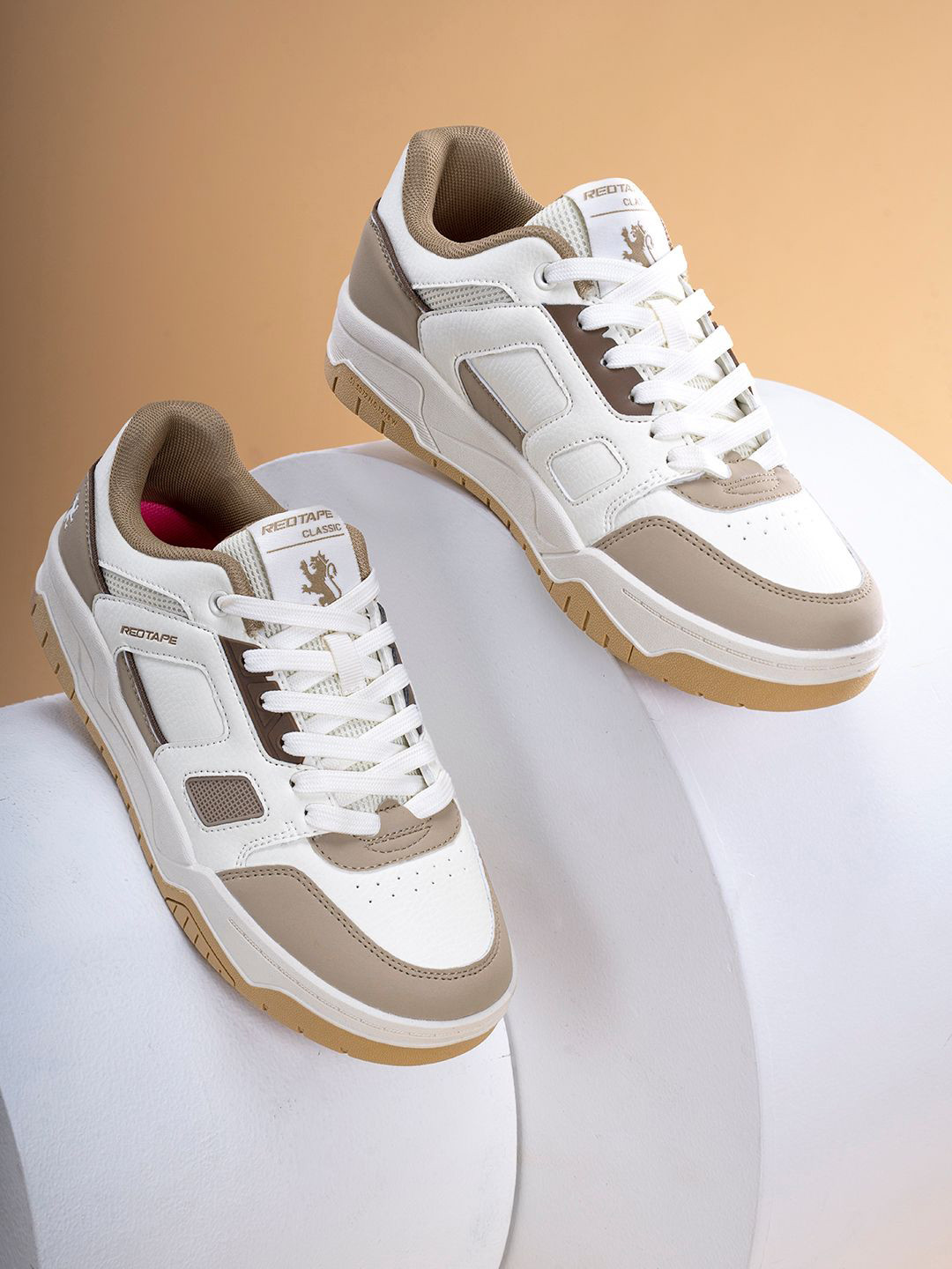 Red Tape Down Town Dapper Women Colourblocked Round Toe Lace-Ups Sneakers Shoes