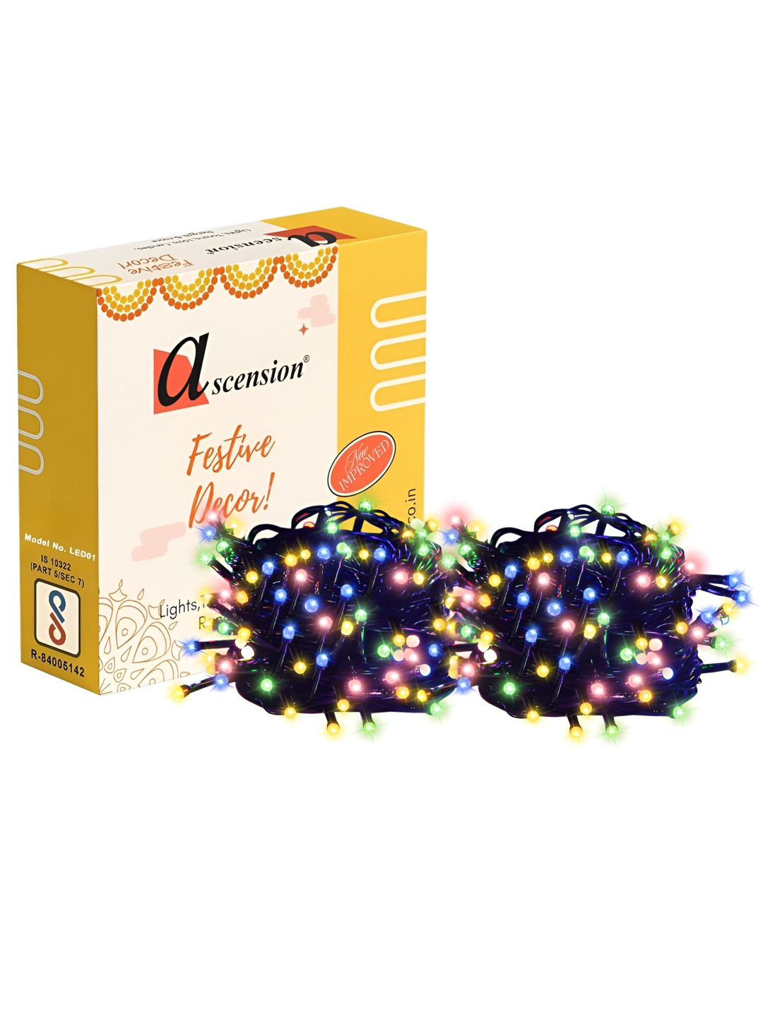 Ascension Blue & Red 2Pcs 40 LED Serial Blub Environment Friendly String Lights