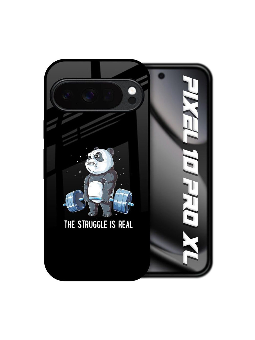 QRIOH Real Struggle Printed Sleek & Lightweight Google Pixel 10 Pro XL 5G Glass Back Case