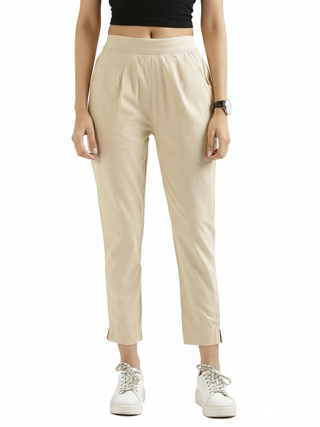 Thrifty Thread Women Slim Fit Mid-Rise Formal Trousers
