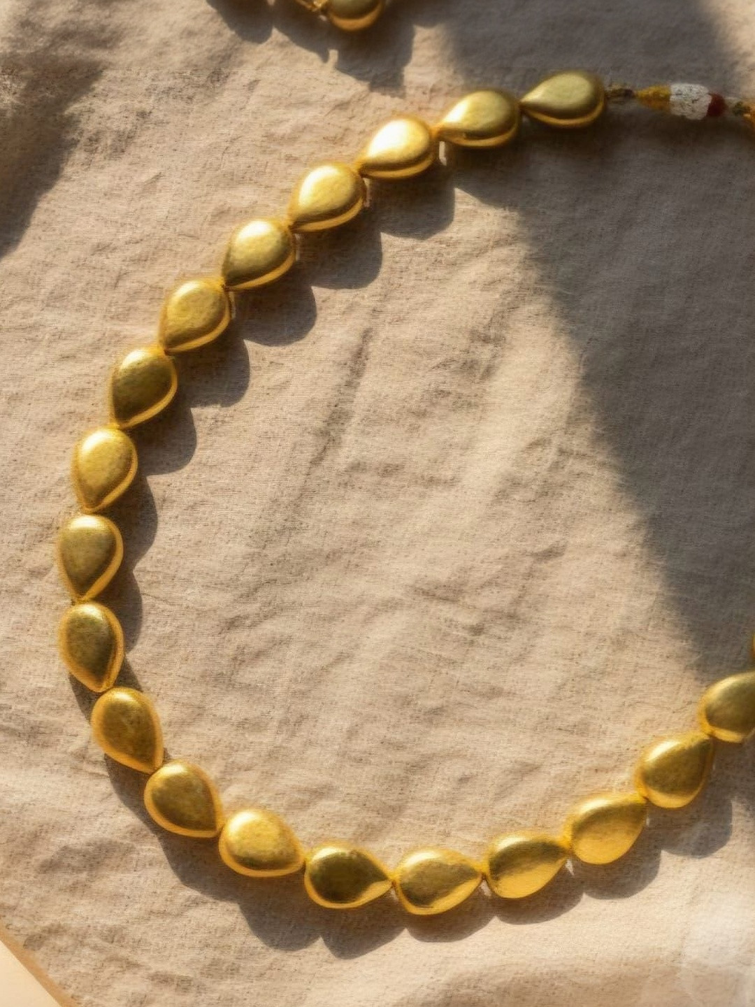 Chic Laddies Gold-Plated Teardrop Bead Necklace