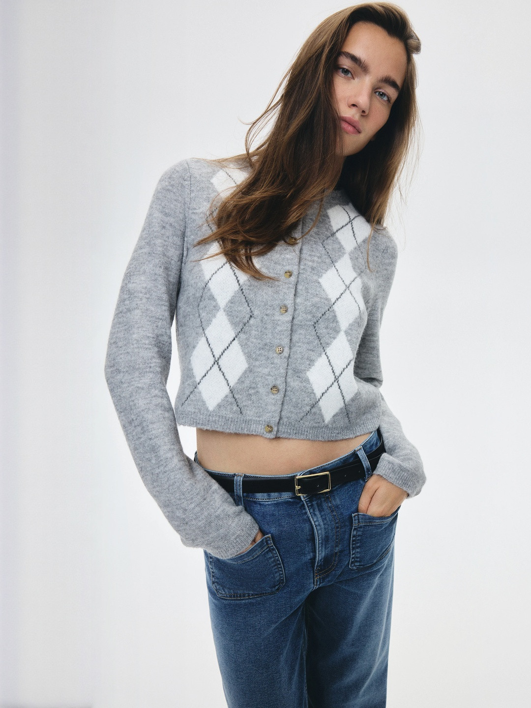 H&M Jacquard-Knit Cardigan