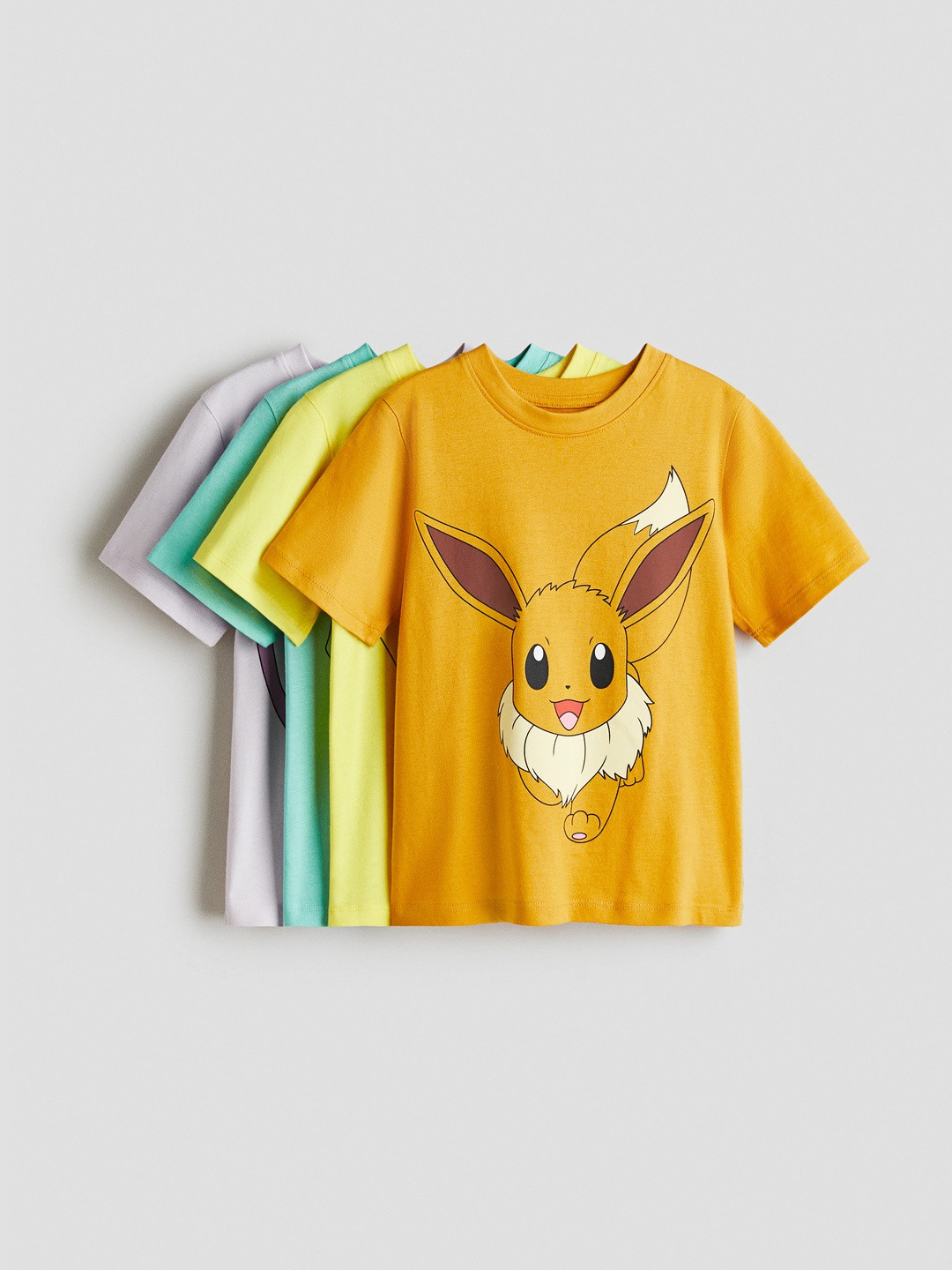 H&M Boys 4 Pack Printed Pure Cotton T-shirts