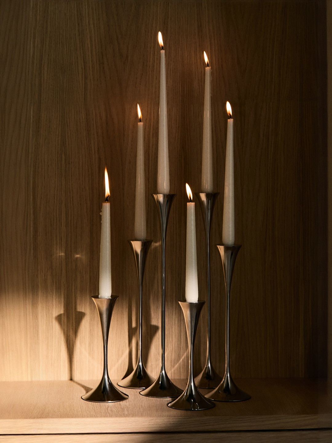 H&M Silver-Toned Large Metal Candle Holder