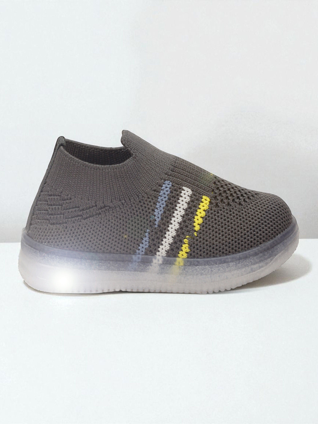 Lil Lollipop Kids Slip-On Round Toe Sneakers With Led Light