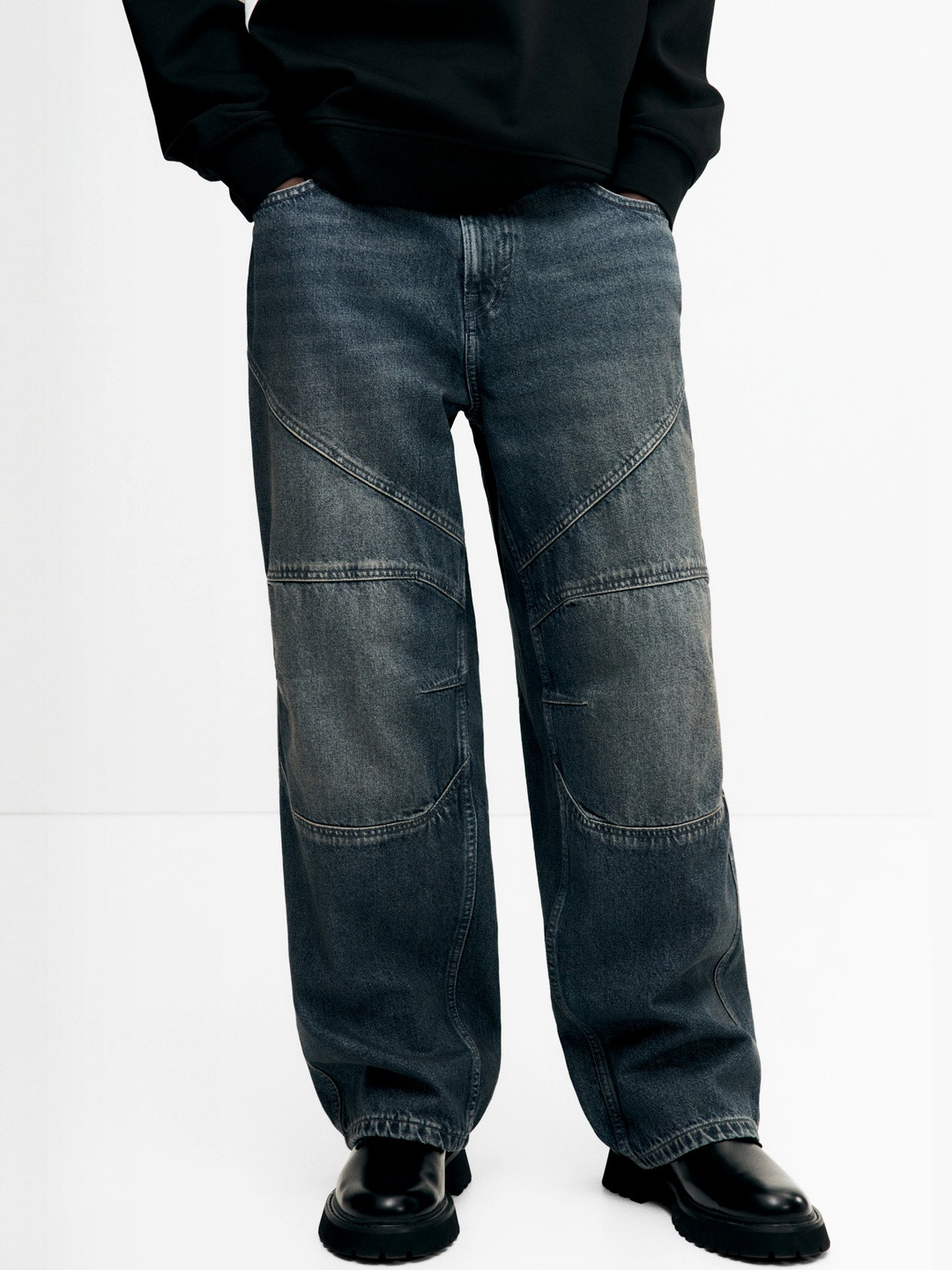 H&M Men Baggy Biker Jeans