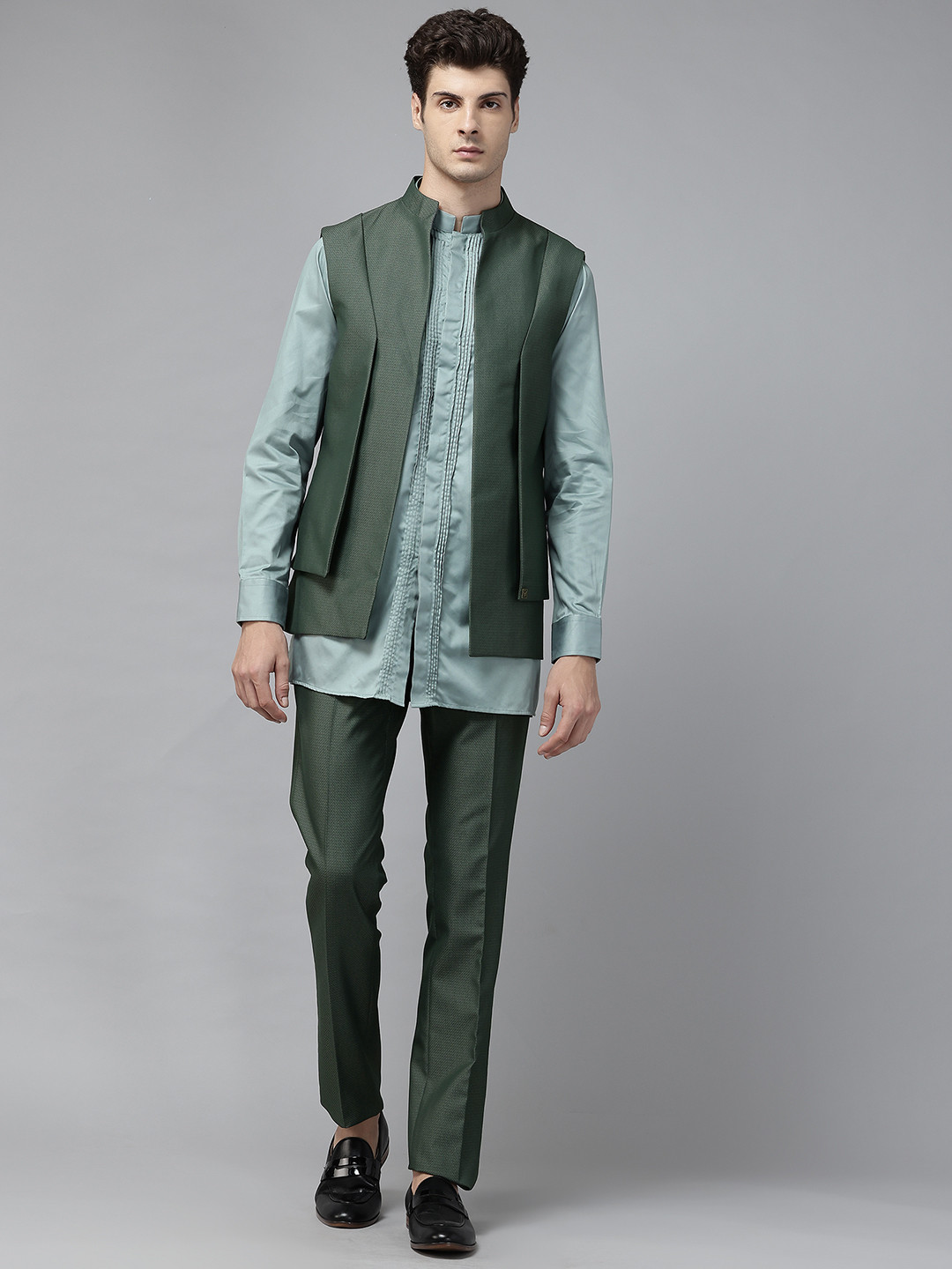 Blackberrys Slim Fit 3-Piece Ethnic Suit