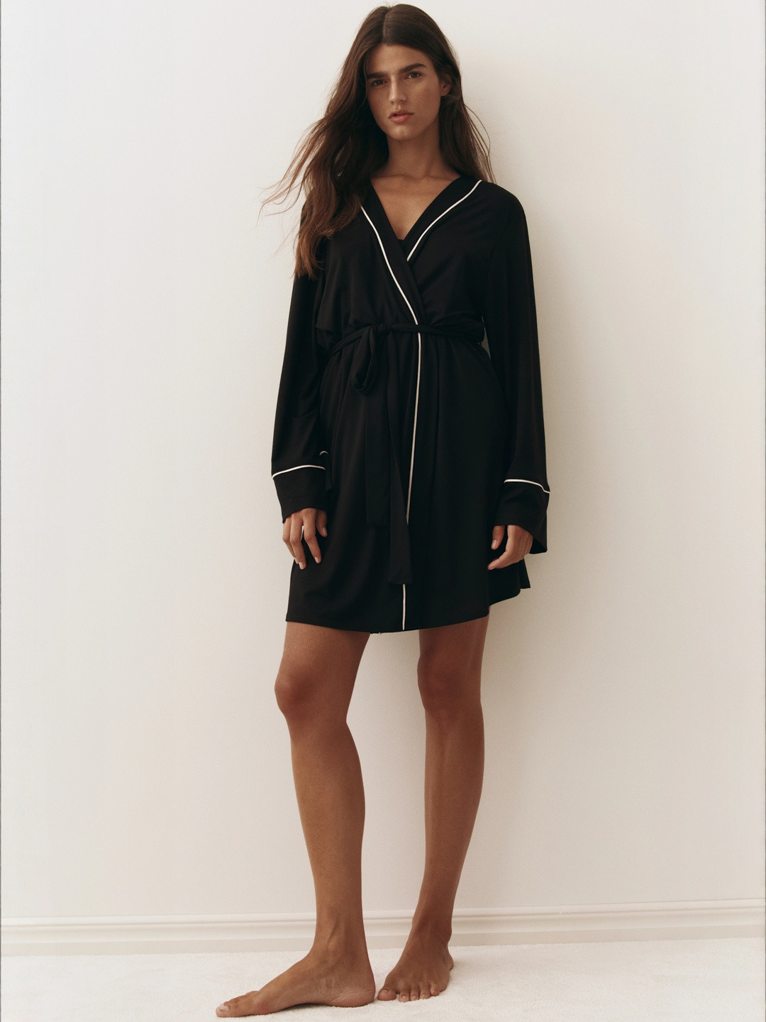 H&M Piping-detail dressing gown