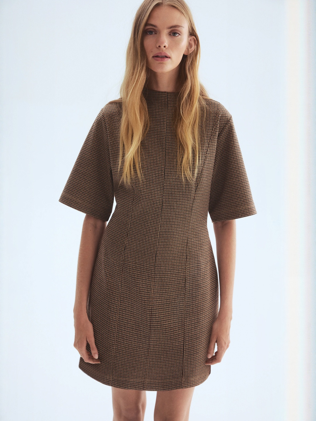 H&M Stand-Collar Mini Dress