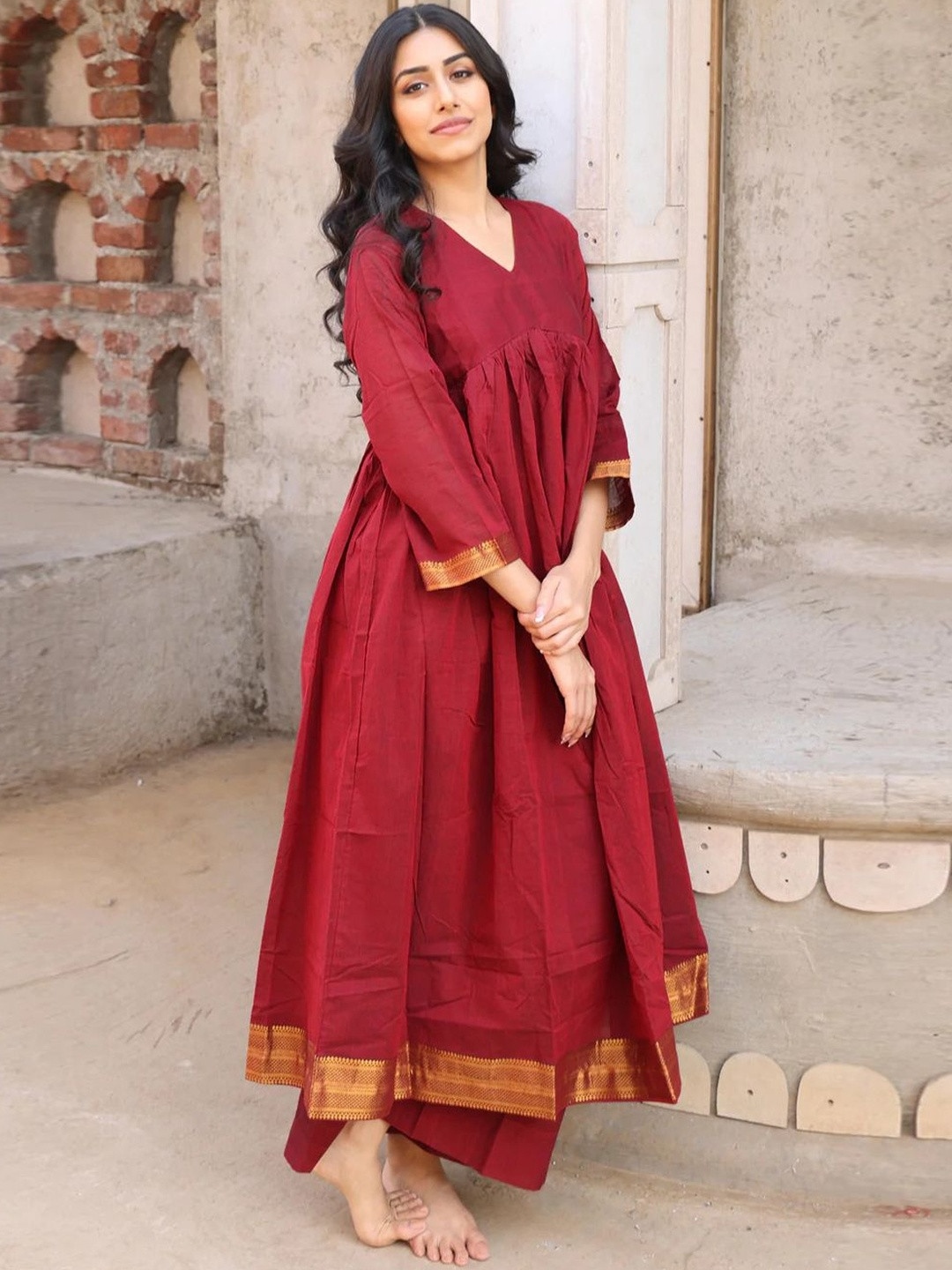 Anni Designer Women Tiered Anarkali Kurta with Trousers