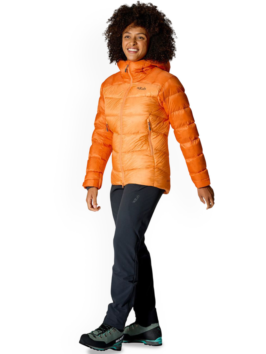 Rab Women Hooded Solid Lightweight Puffer Jacket