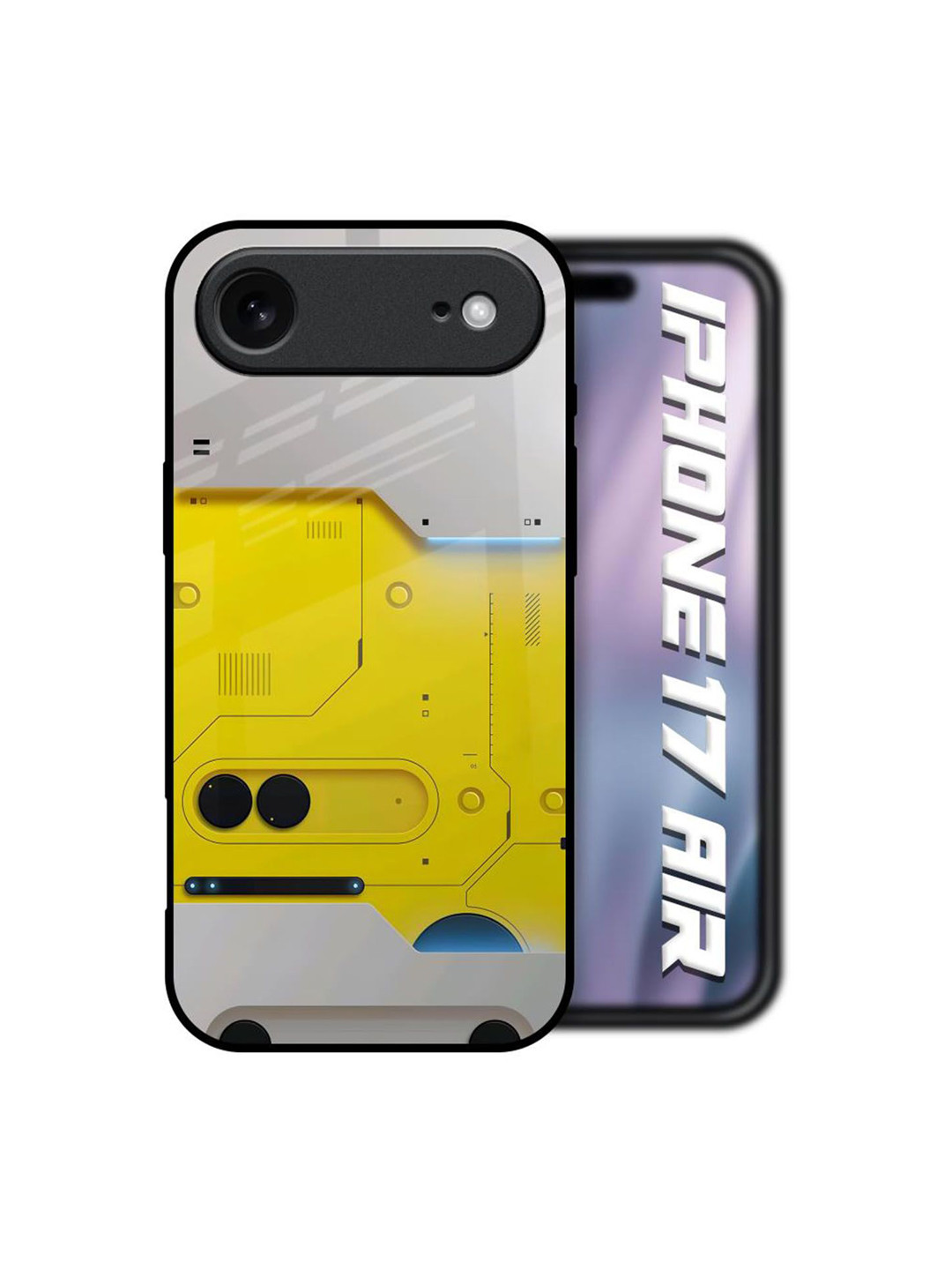 QRIOH Necro ShellGlass Quirky Printed iPhone Air Shockproof  Back Case Mobile Accessories