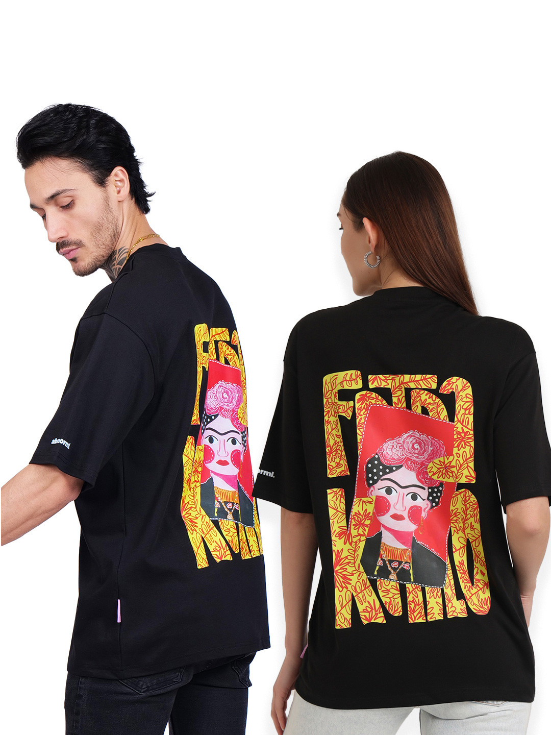 abnorml. Unisex Frida Printed Drop-Shoulder Sleeves Oversized T-shirt