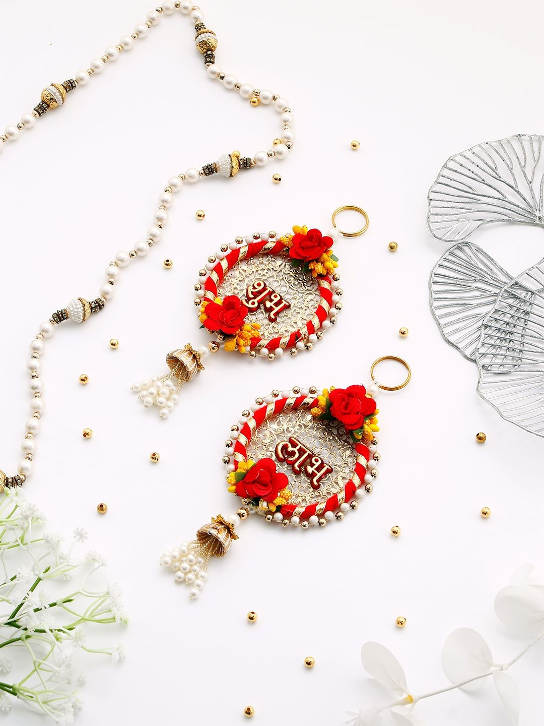 Archies Set Of 2 Multi Traditional Shubh Labh Plastic Ethnic Wall Hangings