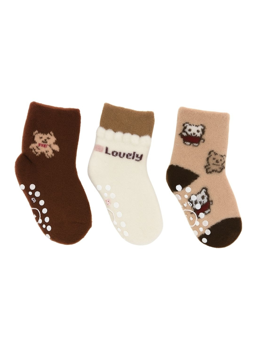 Cdeck Kids Pack of 3 Woollen Ankle Length Socks